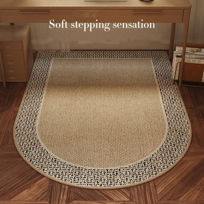Antique Style Rounded Corner Non-slip Floor Mat │ Modern Bedroom Study Computer Desk Rug Carpet Besontique Home Decor
