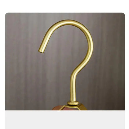 Matte Gold/Gray 6 in 1 Multi-Layer Pants Trouser Clothes Hanger │ Folding-function Scarf Storage Hanging Rack Organizer Hanger - Besontique Home