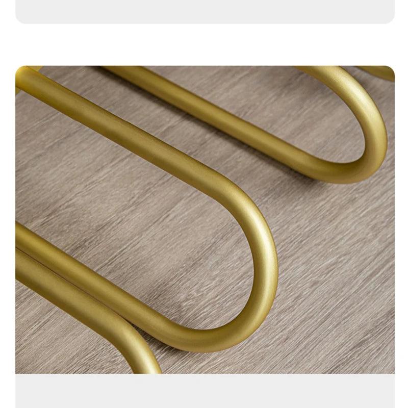 Matte Gold/Gray 6 in 1 Multi-Layer Pants Trouser Clothes Hanger │ Folding-function Scarf Storage Hanging Rack Organizer Hanger - Besontique Home