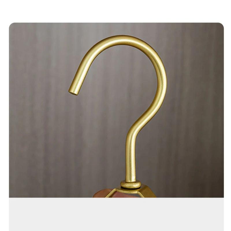 Matte Gold/Gray 6 in 1 Multi-Layer Pants Trouser Clothes Hanger │ Folding-function Scarf Storage Hanging Rack Organizer Hanger - Besontique Home