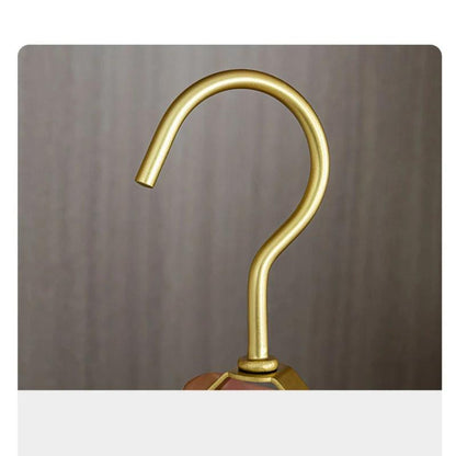 Matte Gold/Gray 6 in 1 Multi-Layer Pants Trouser Clothes Hanger │ Folding-function Scarf Storage Hanging Rack Organizer Hanger - Besontique Home
