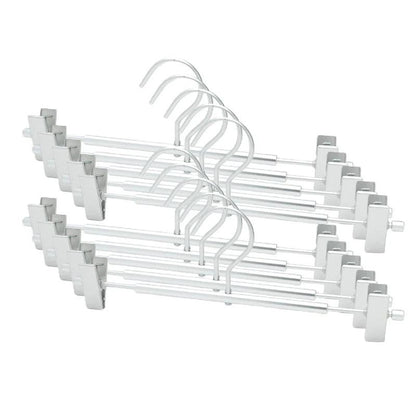 Matte Gold/Silver Skirts Pants Hangers with Clip │ Metal Clothes Wardrobe Trouser Rack - Besontique Home