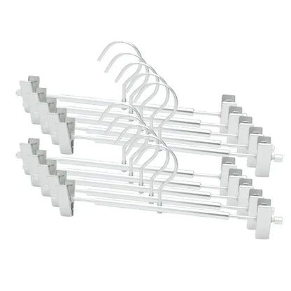 Matte Gold/Silver Skirts Pants Hangers with Clip │ Metal Clothes Wardrobe Trouser Rack - Besontique Home