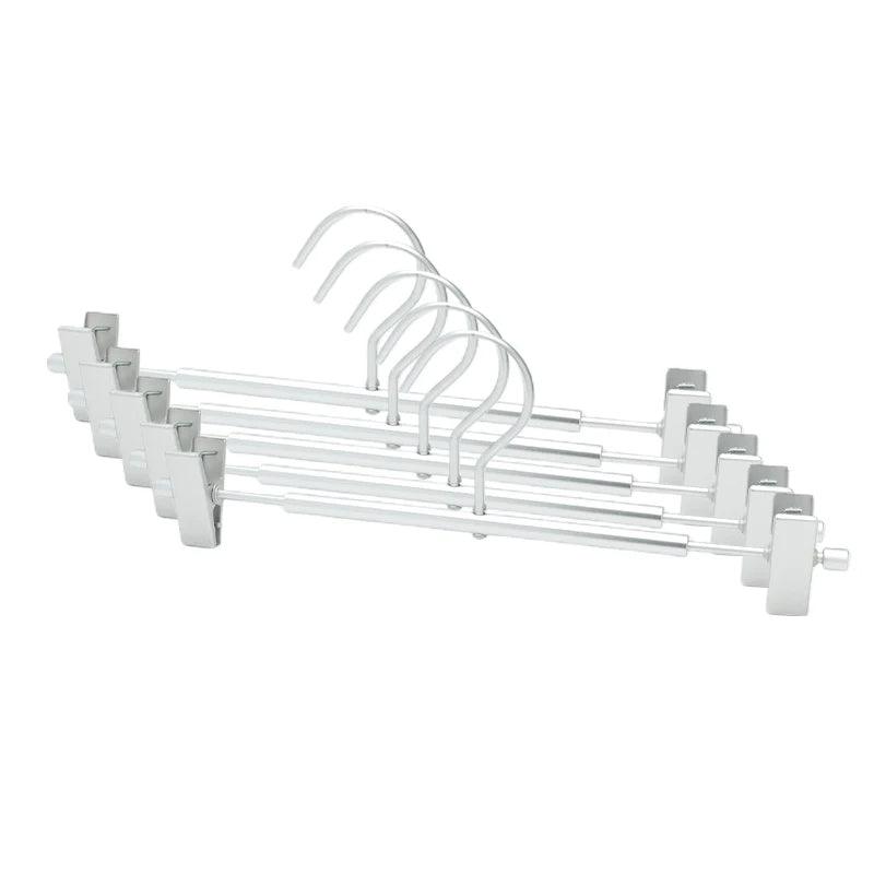 Matte Gold/Silver Skirts Pants Hangers with Clip │ Metal Clothes Wardrobe Trouser Rack - Besontique Home