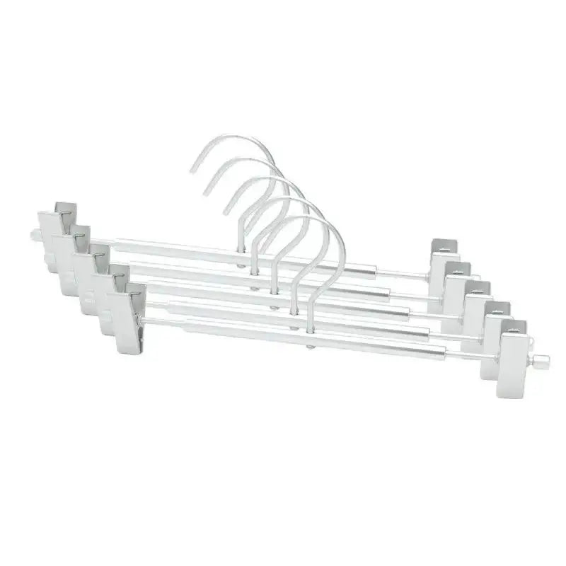 Matte Gold/Silver Skirts Pants Hangers with Clip │ Metal Clothes Wardrobe Trouser Rack - Besontique Home