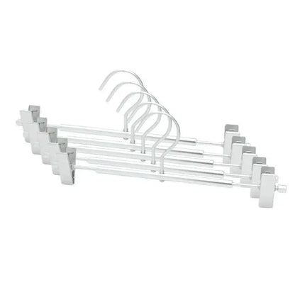 Matte Gold/Silver Skirts Pants Hangers with Clip │ Metal Clothes Wardrobe Trouser Rack - Besontique Home