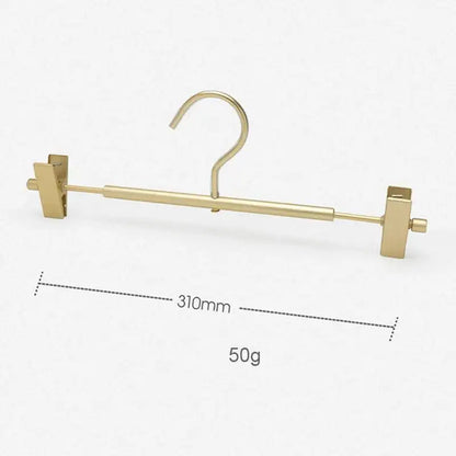 Matte Gold/Silver Skirts Pants Hangers with Clip │ Metal Clothes Wardrobe Trouser Rack - Besontique Home