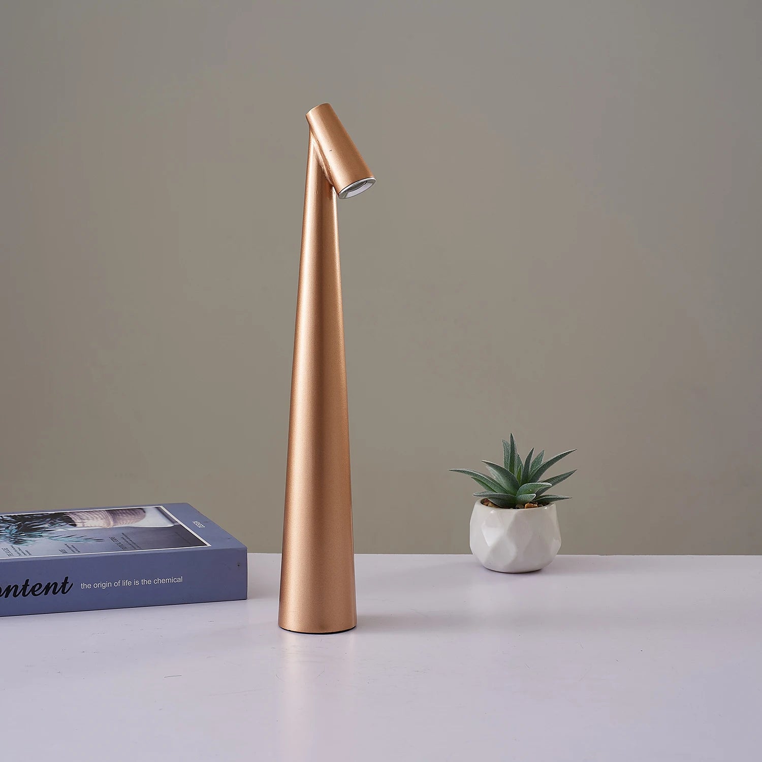 Minimal Dimming USB Chargable Reading Table Lamp │ Modern Small Wireless Portable Light - Besontique Home