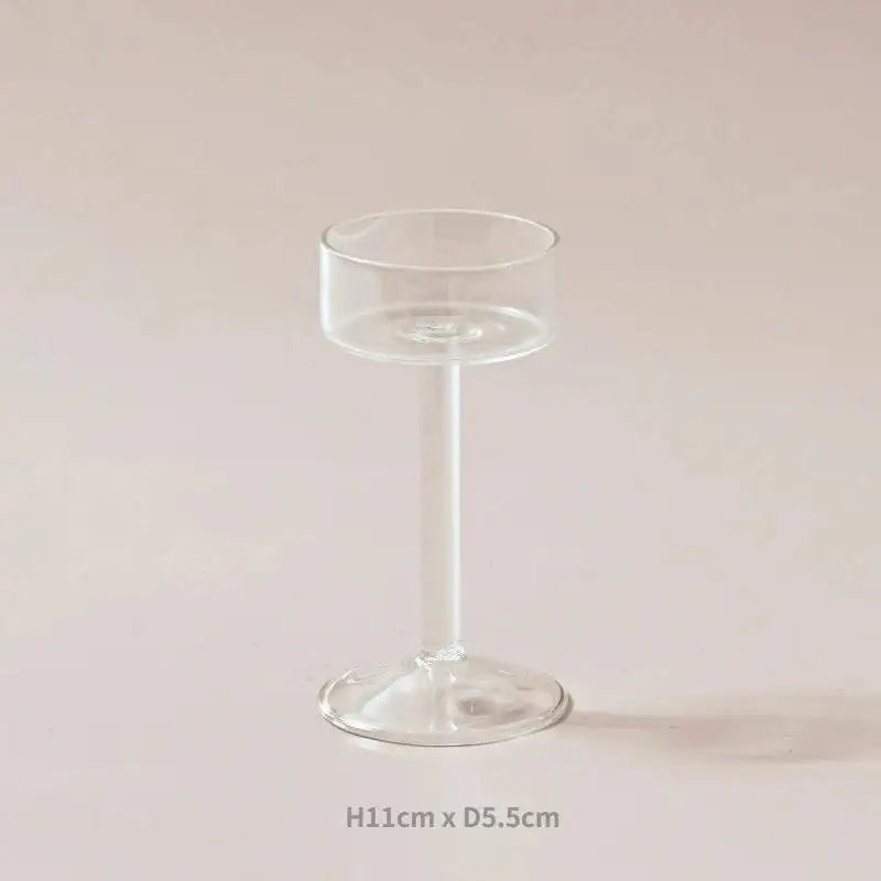 Minimal Glass Candlesticks Candle Holder Set │ Modern Nordic Transparent Tall Candle Stand - Besontique Home