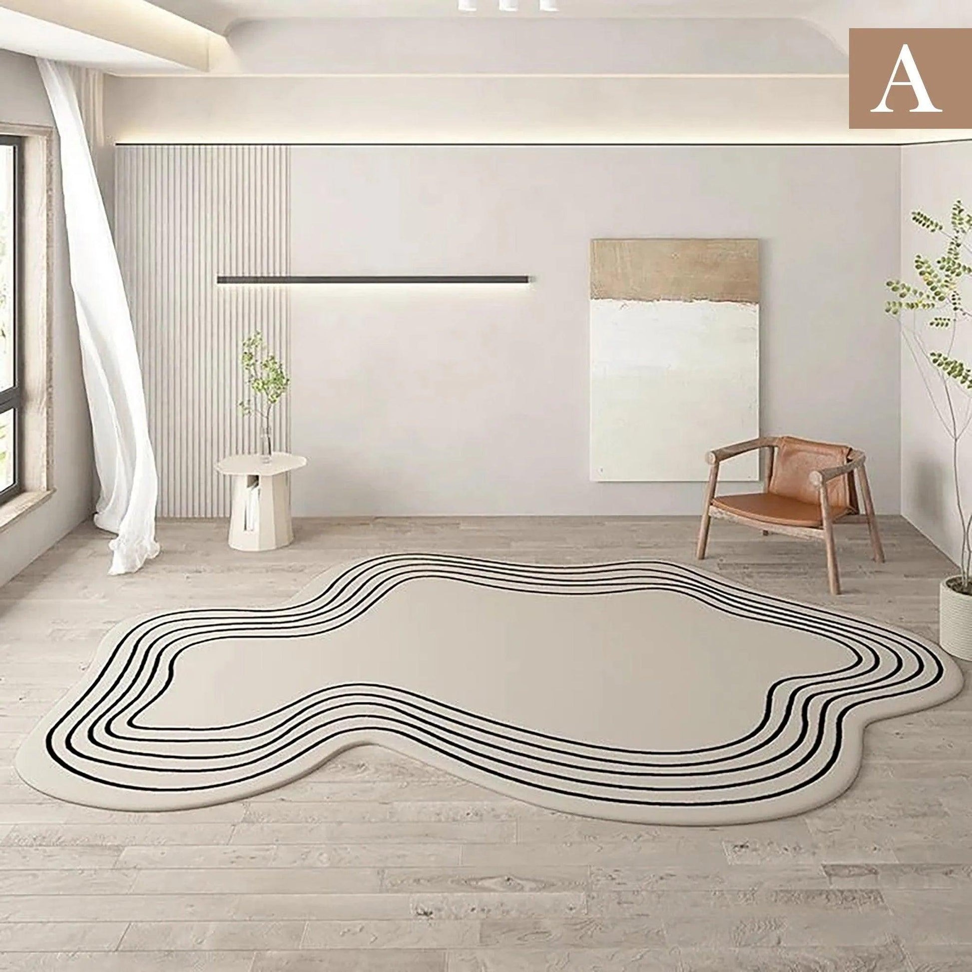 Minimal Line Irregular Carpet - Besontique Home