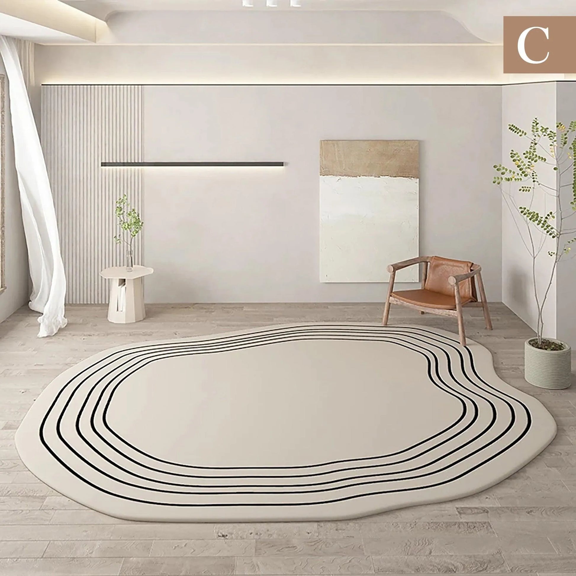 Minimal Line Irregular Carpet - Besontique Home
