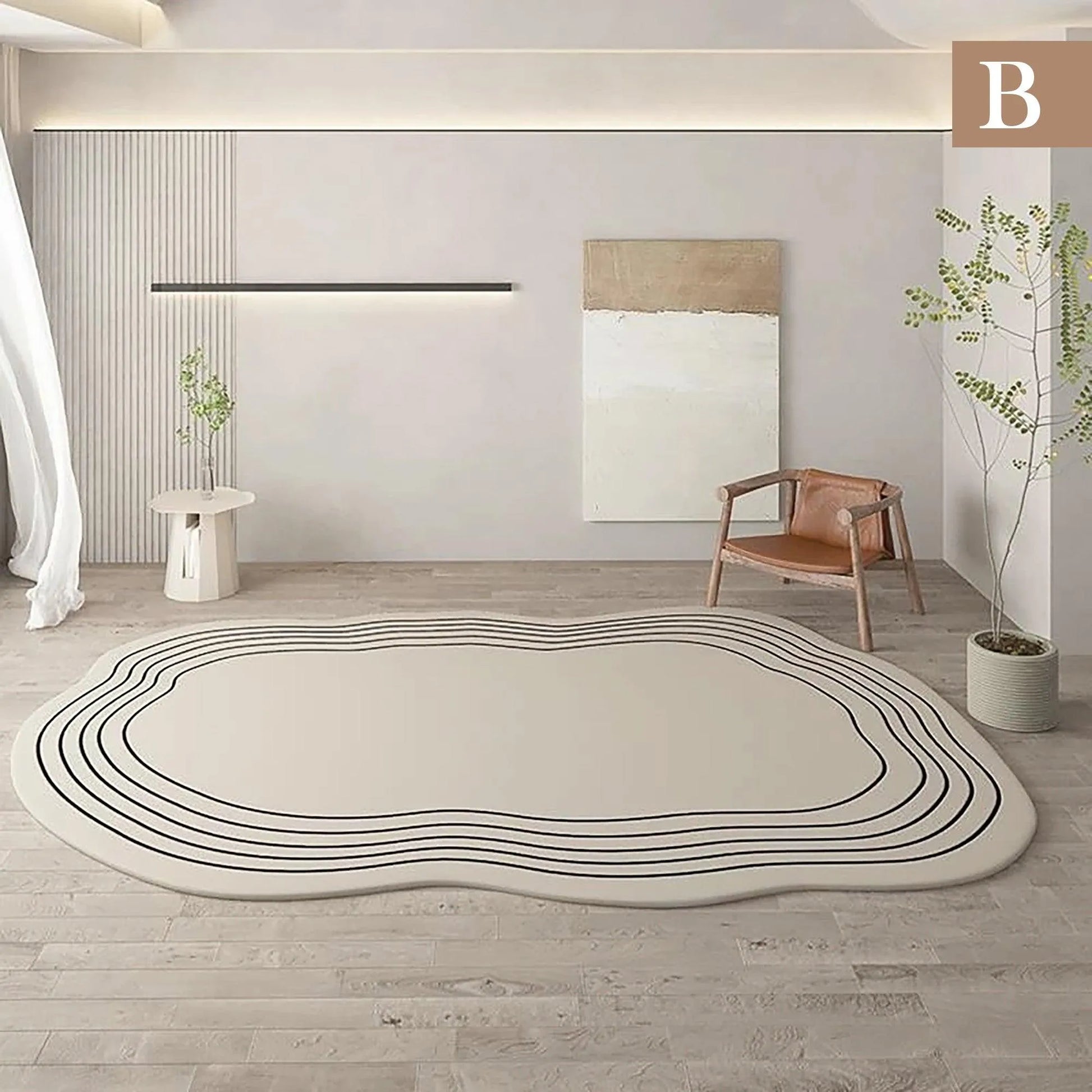 Minimal Line Irregular Carpet - Besontique Home