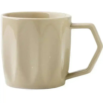 Minimal Retro Mug Cup with Anti-scald Handle │ Modern Simple Design Ceramic Kitchenware - Besontique Home