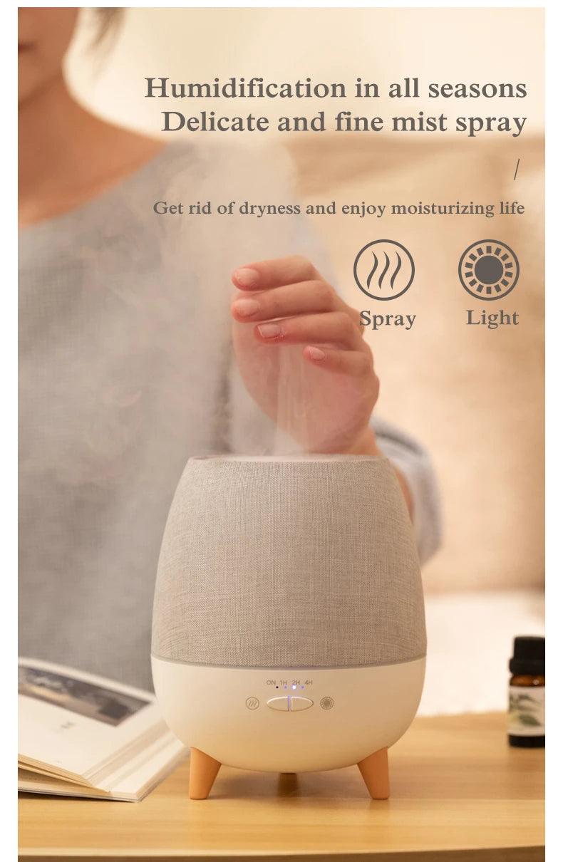 Minimal Style Aroma Essential Oil Humidifier │ Modern Boho Ultrasonic Aromatherapy Diffuser with Remote Control - Besontique Home