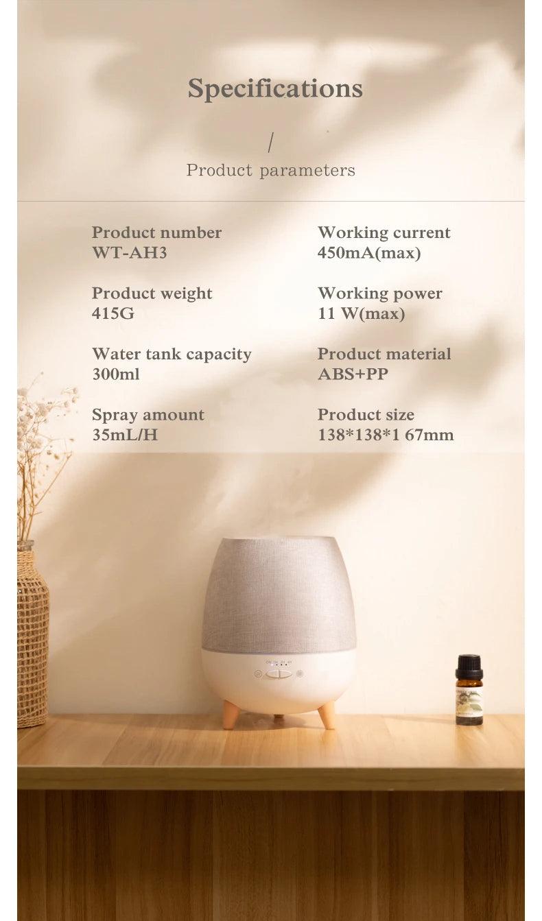 Minimal Style Aroma Essential Oil Humidifier │ Modern Boho Ultrasonic Aromatherapy Diffuser with Remote Control - Besontique Home