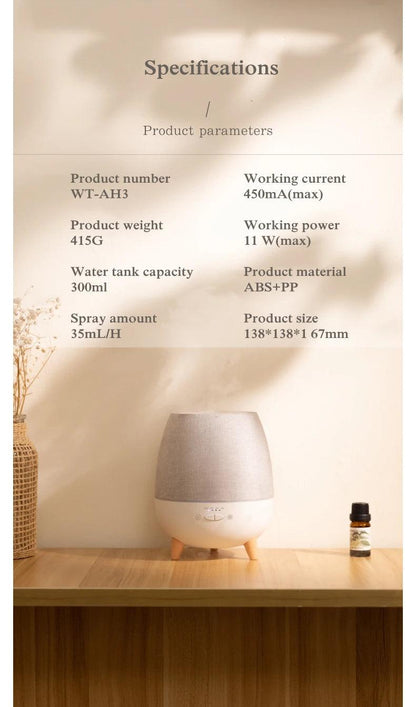 Minimal Style Aroma Essential Oil Humidifier │ Modern Boho Ultrasonic Aromatherapy Diffuser with Remote Control - Besontique Home