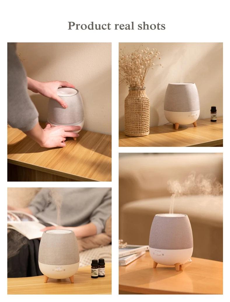 Minimal Style Aroma Essential Oil Humidifier │ Modern Boho Ultrasonic Aromatherapy Diffuser with Remote Control - Besontique Home