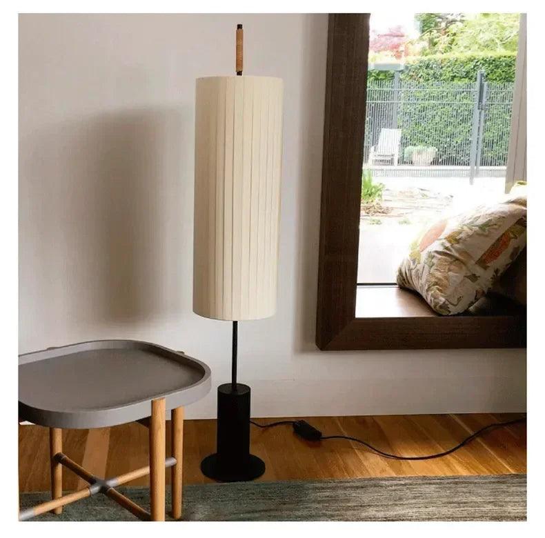 Minimalist Fabric Marble Floor Lamp │ Modern Retro Art LED Home Mood Tall Stand Light - Besontique Home
