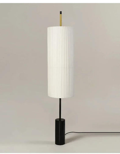 Minimalist Fabric Marble Floor Lamp │ Modern Retro Art LED Home Mood Tall Stand Light - Besontique Home