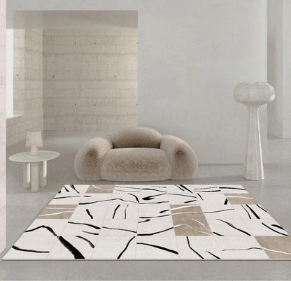 Minimalist High-end Fluffy Soft Rugs │ Modern Oriental Large Area Decorative Carpet - Besontique Home