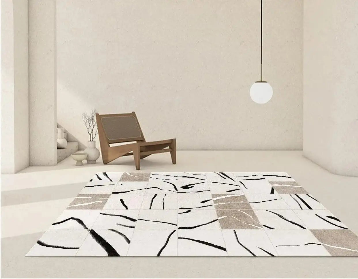 Minimalist High-end Fluffy Soft Rugs │ Modern Oriental Large Area Decorative Carpet - Besontique Home