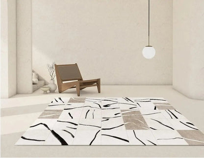 Minimalist High-end Fluffy Soft Rugs │ Modern Oriental Large Area Decorative Carpet - Besontique Home