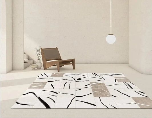 Minimalist High-end Fluffy Soft Rugs │ Modern Oriental Large Area Decorative Carpet - Besontique Home