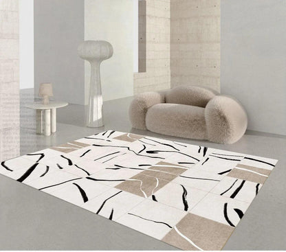 Minimalist High-end Fluffy Soft Rugs │ Modern Oriental Large Area Decorative Carpet - Besontique Home