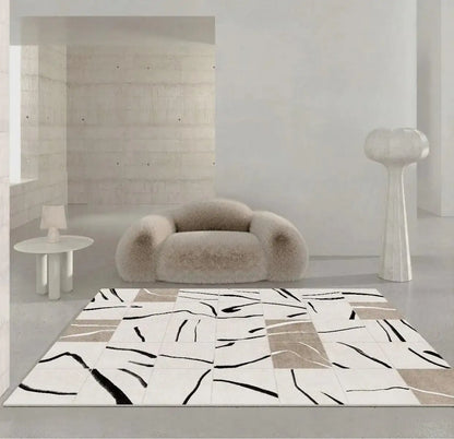 Minimalist High-end Fluffy Soft Rugs │ Modern Oriental Large Area Decorative Carpet - Besontique Home