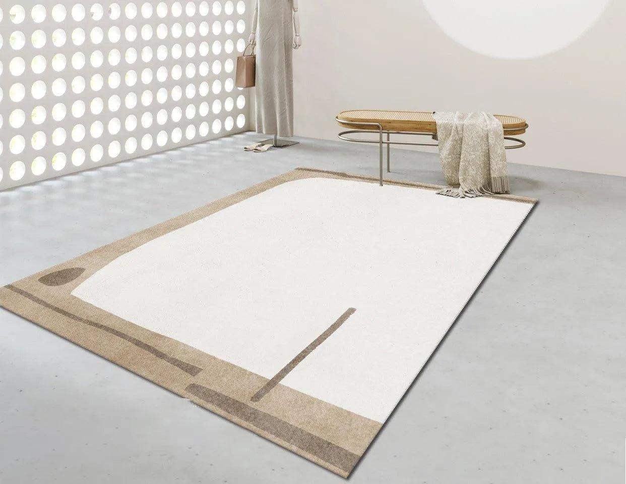 Minimalist High-end Fluffy Soft Rugs │ Modern Oriental Large Area Decorative Carpet - Besontique Home
