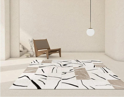 Minimalist High-end Fluffy Soft Rugs │ Modern Oriental Large Area Decorative Carpet - Besontique Home