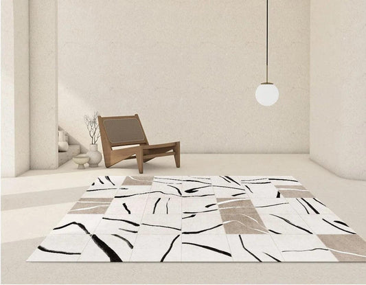 Minimalist High-end Fluffy Soft Rugs │ Modern Oriental Large Area Decorative Carpet - Besontique Home