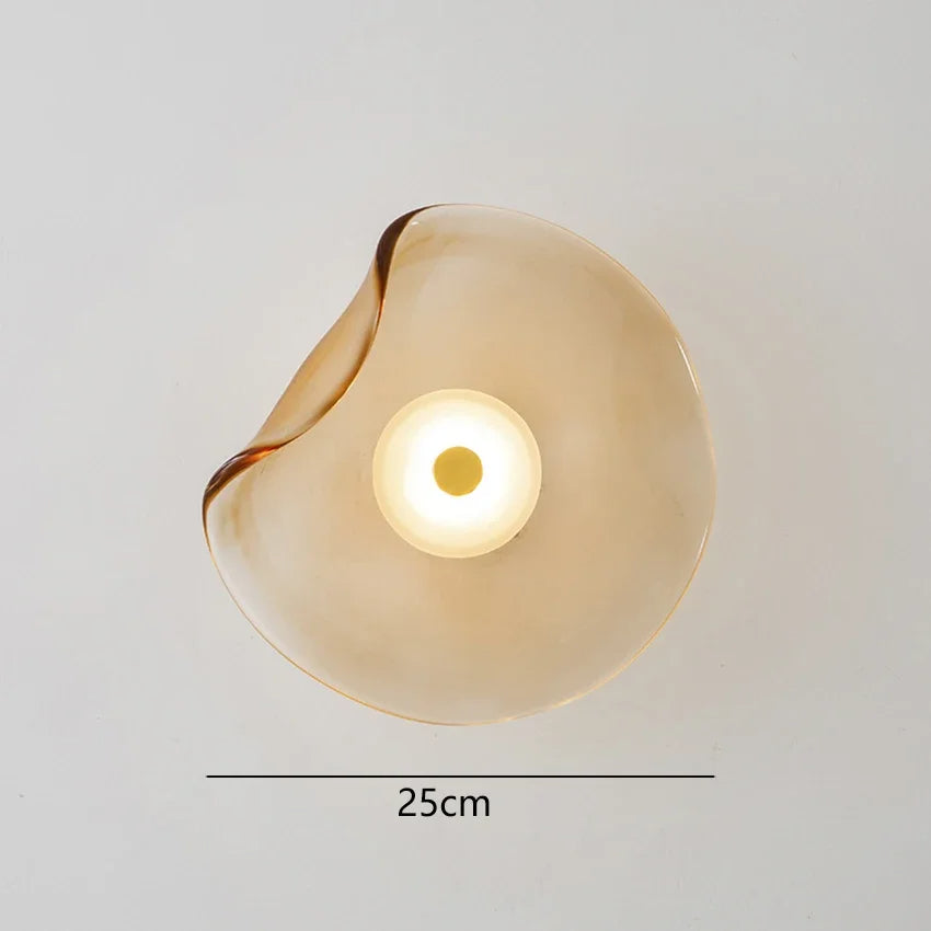 Minimalist Nordic Irregular Glass Wall Lamp | Postmodern Creative Circular Light - Besontique Home