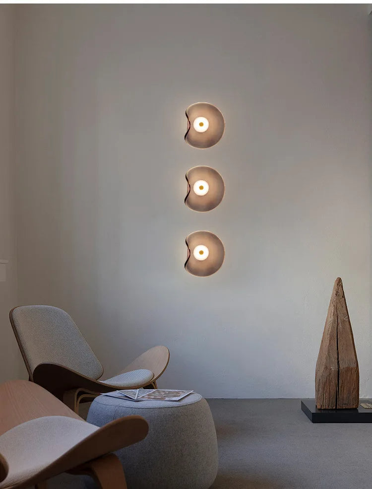 Minimalist Nordic Irregular Glass Wall Lamp | Postmodern Creative Circular Light - Besontique Home
