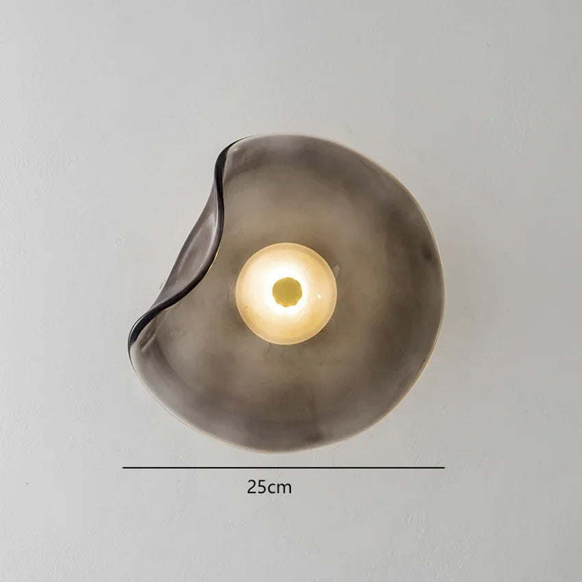 Minimalist Nordic Irregular Glass Wall Lamp | Postmodern Creative Circular Light - Besontique Home