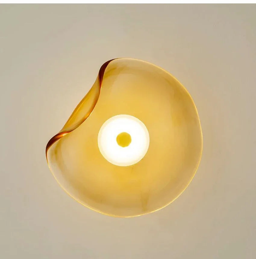 Minimalist Nordic Irregular Glass Wall Lamp | Postmodern Creative Circular Light - Besontique Home