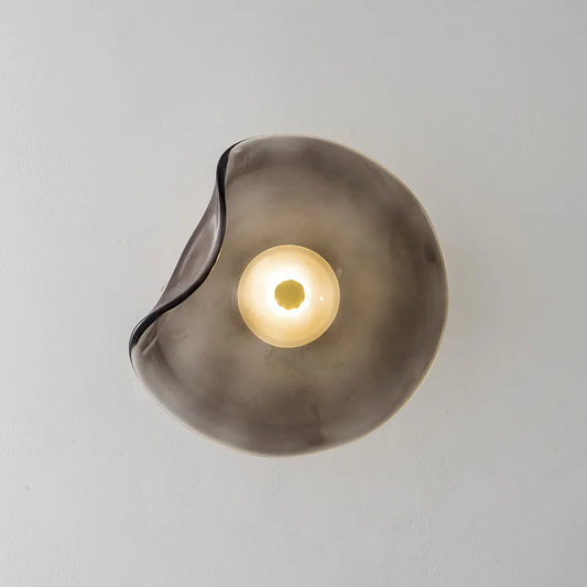 Minimalist Nordic Irregular Glass Wall Lamp | Postmodern Creative Circular Light - Besontique Home