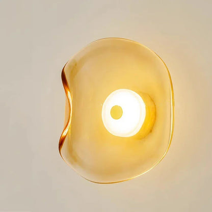 Minimalist Nordic Irregular Glass Wall Lamp | Postmodern Creative Circular Light - Besontique Home