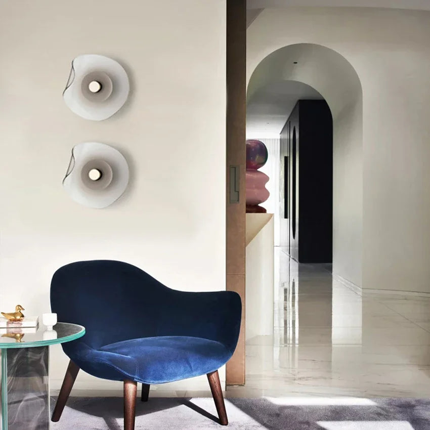Minimalist Nordic Irregular Glass Wall Lamp | Postmodern Creative Circular Light - Besontique Home