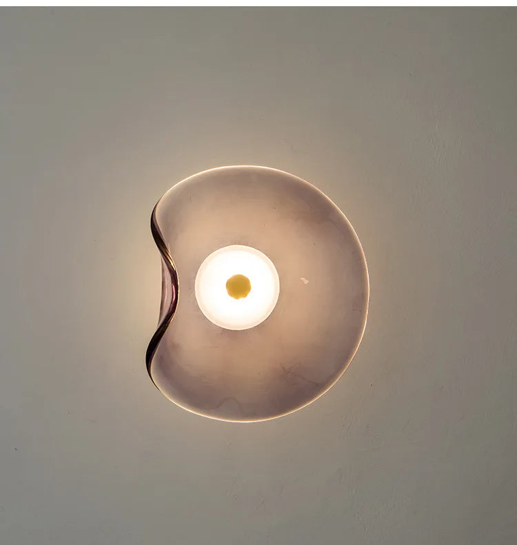 Minimalist Nordic Irregular Glass Wall Lamp | Postmodern Creative Circular Light - Besontique Home