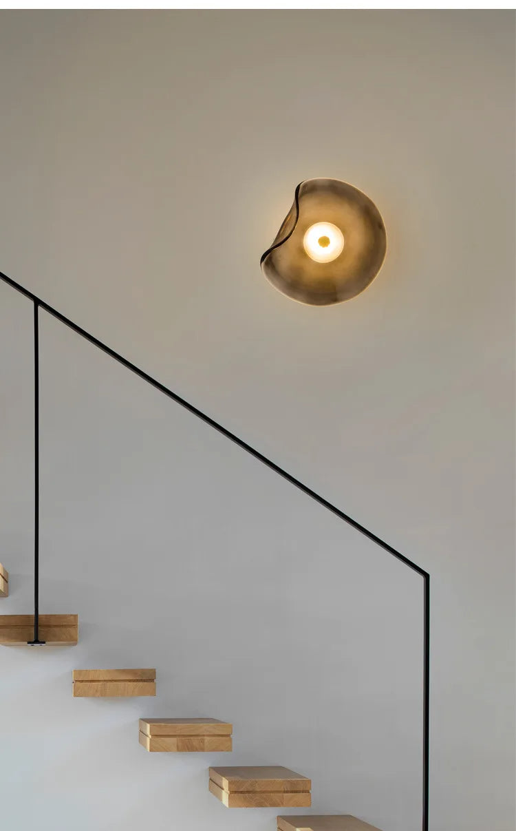Minimalist Nordic Irregular Glass Wall Lamp | Postmodern Creative Circular Light - Besontique Home