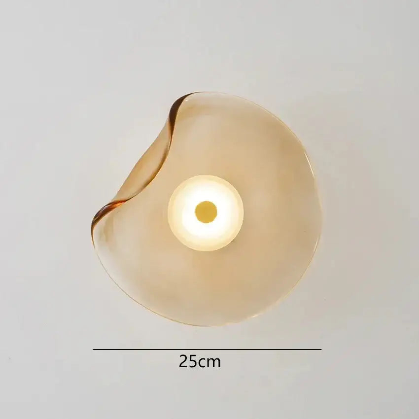 Minimalist Nordic Irregular Glass Wall Lamp | Postmodern Creative Circular Light - Besontique Home