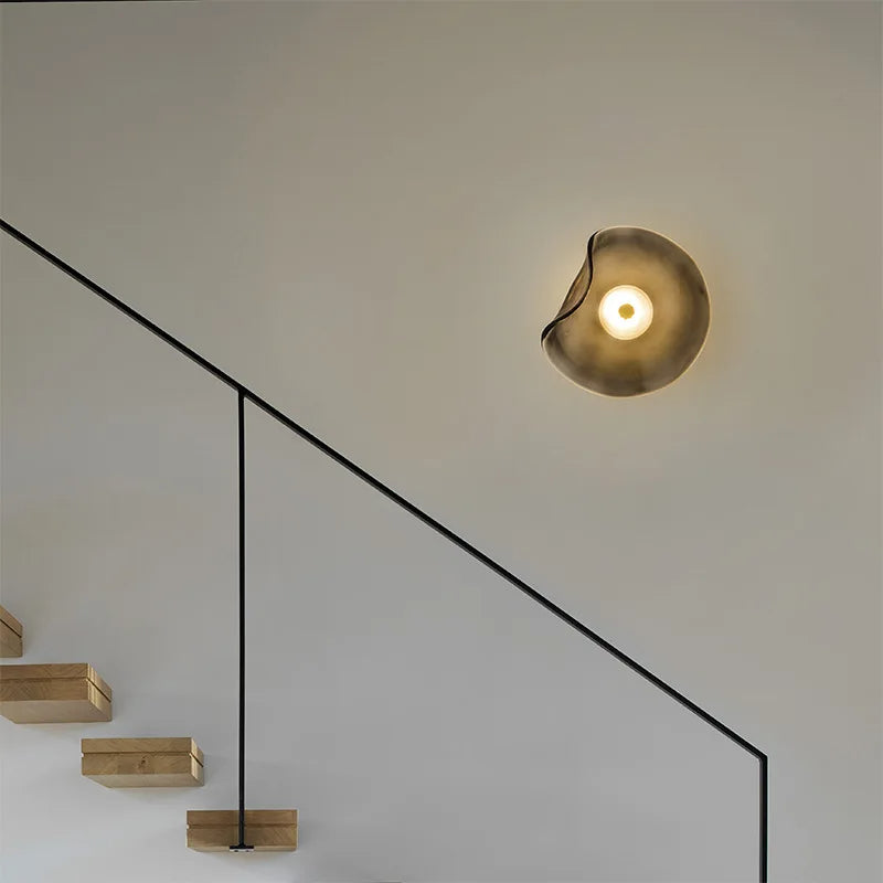 Minimalist Nordic Irregular Glass Wall Lamp | Postmodern Creative Circular Light - Besontique Home