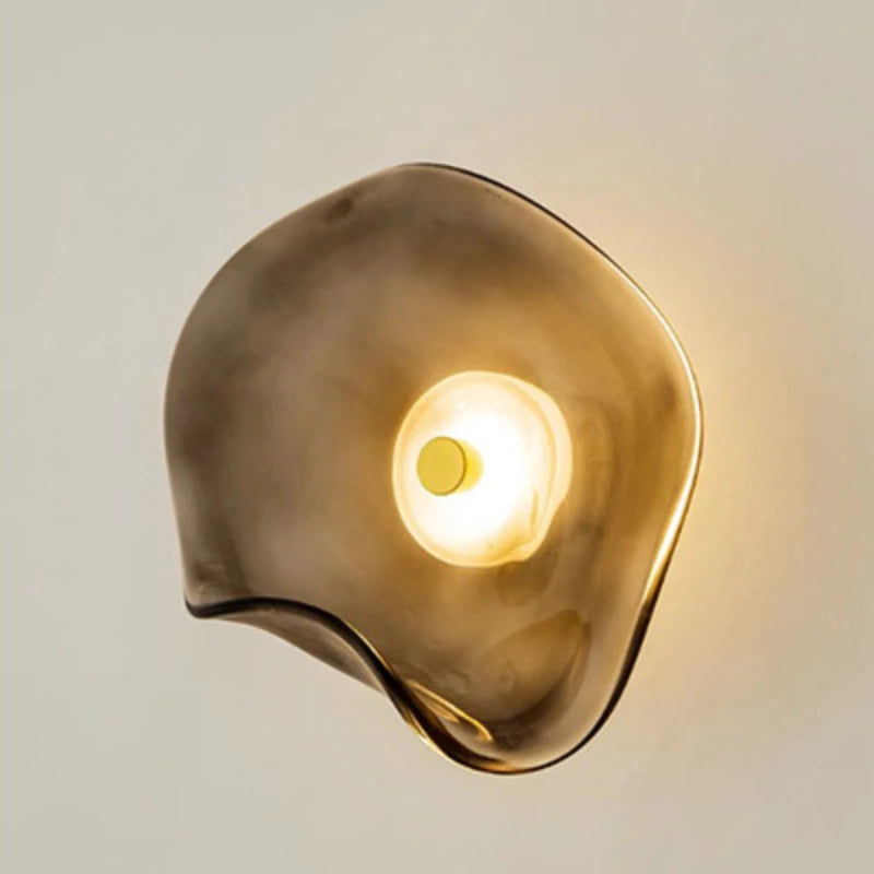 Minimalist Nordic Irregular Glass Wall Lamp | Postmodern Creative Circular Light - Besontique Home