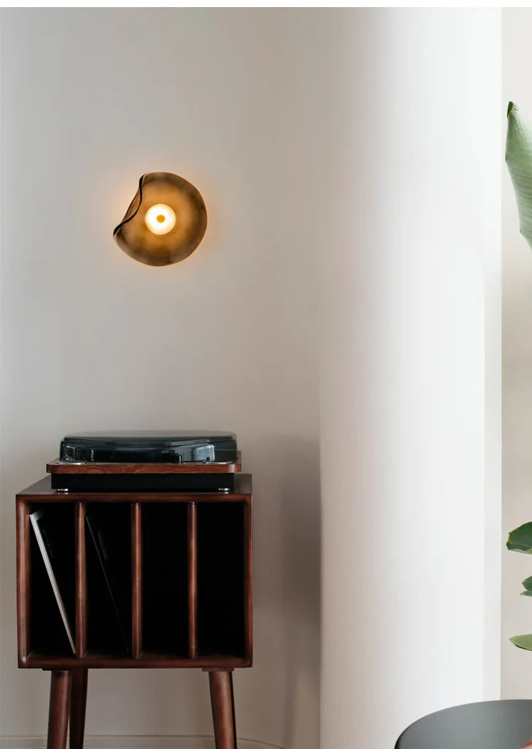 Minimalist Nordic Irregular Glass Wall Lamp | Postmodern Creative Circular Light - Besontique Home