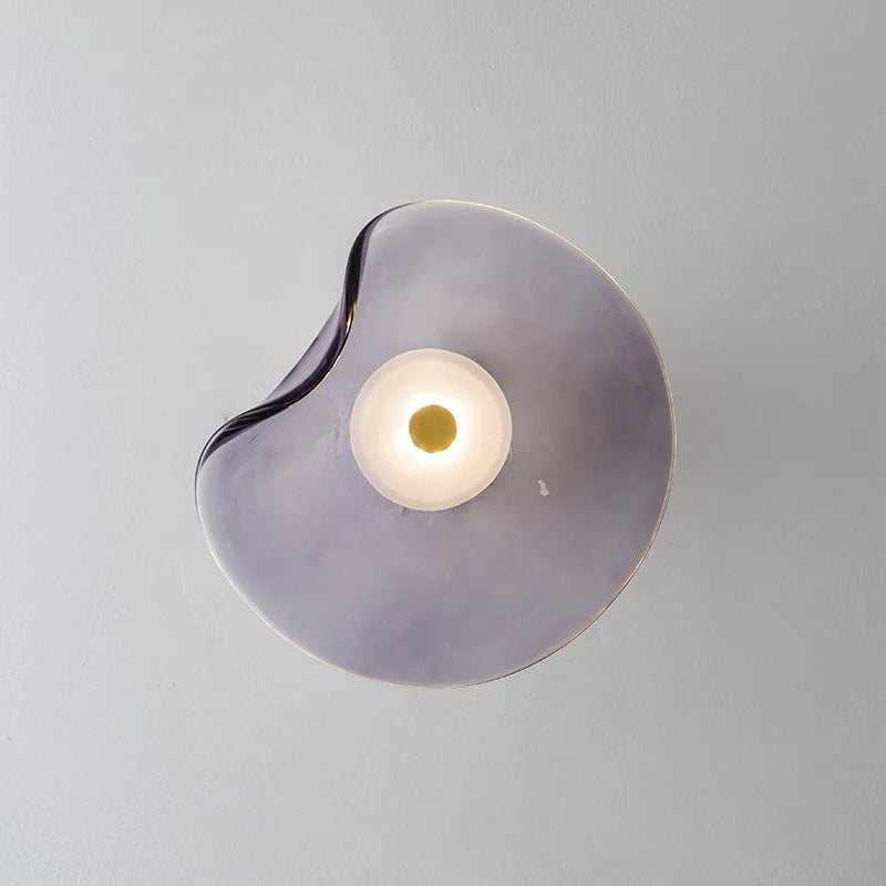 Minimalist Nordic Irregular Glass Wall Lamp | Postmodern Creative Circular Light - Besontique Home