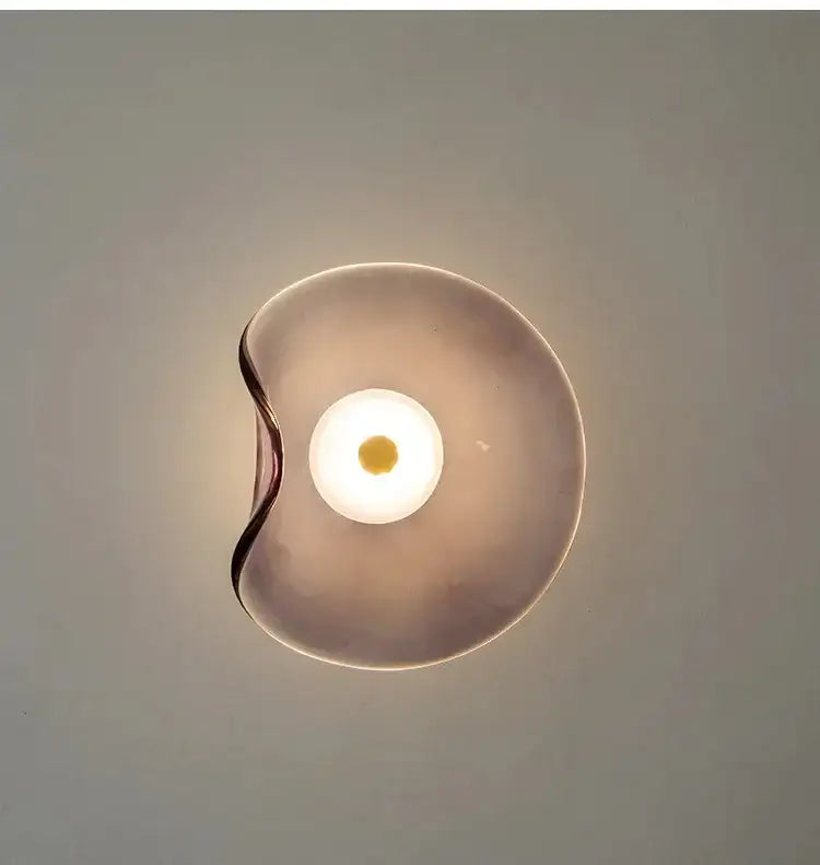 Minimalist Nordic Irregular Glass Wall Lamp | Postmodern Creative Circular Light - Besontique Home
