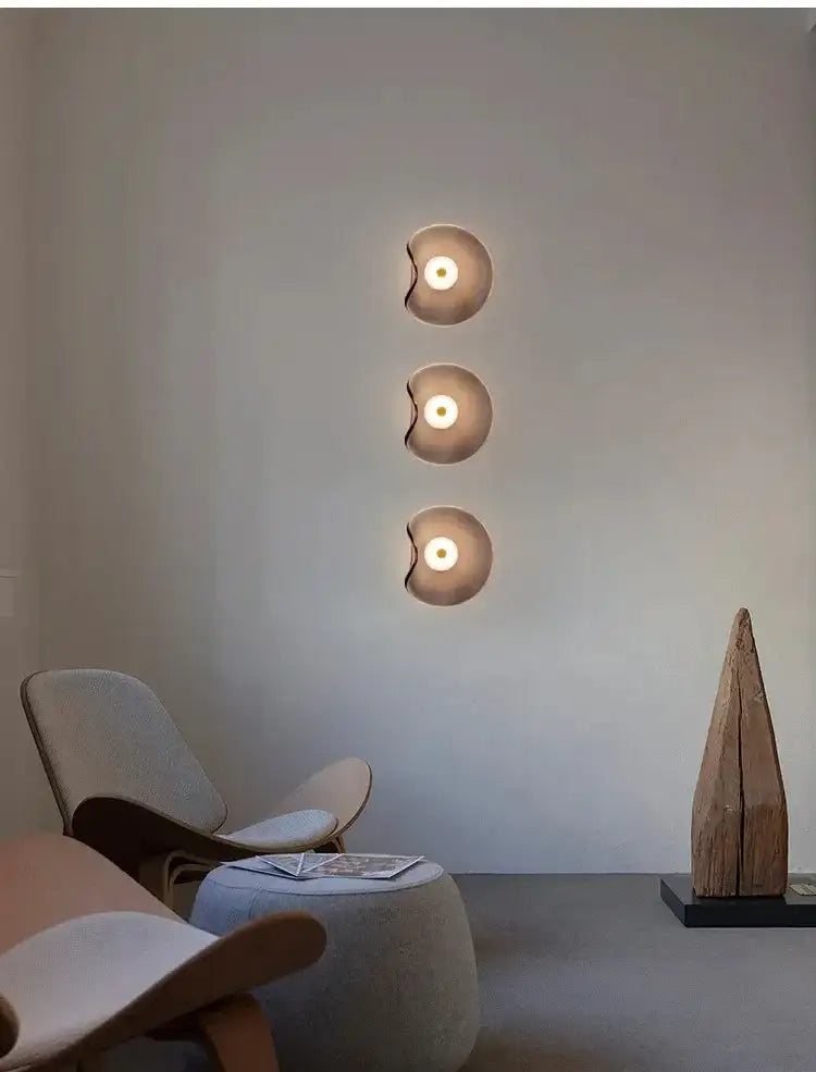 Minimalist Nordic Irregular Glass Wall Lamp | Postmodern Creative Circular Light - Besontique Home