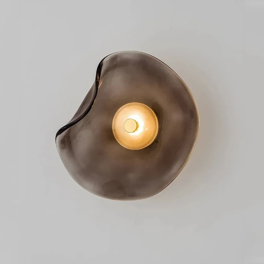 Minimalist Nordic Irregular Glass Wall Lamp | Postmodern Creative Circular Light - Besontique Home