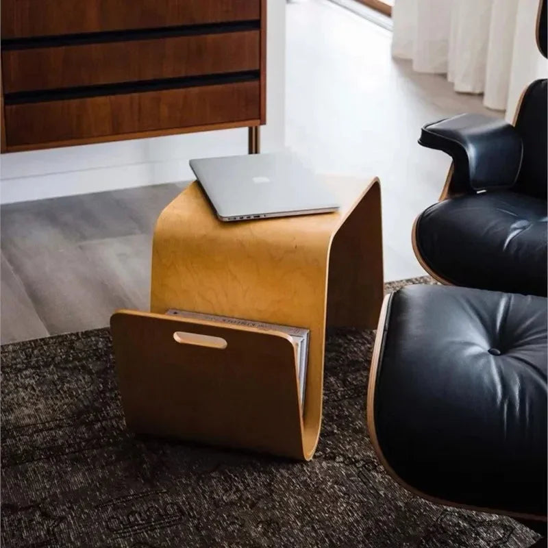 Minimalist Scandi N-Type Mini Side Table │ Solid Wood Bedside Table Furniture - Besontique Home